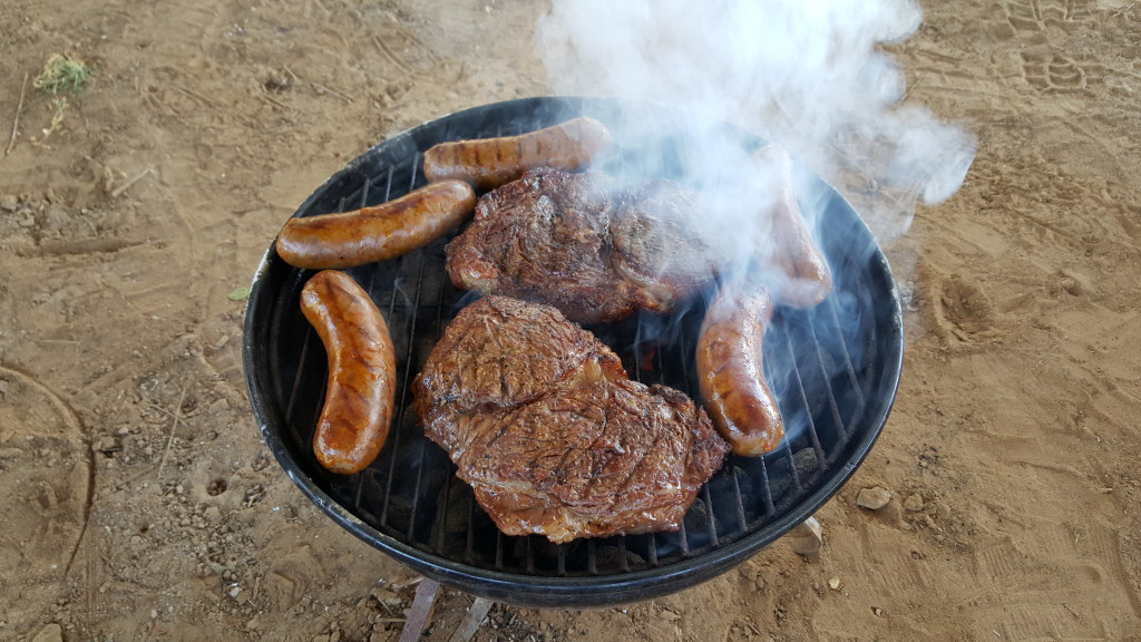 Ribeyes and Sausages